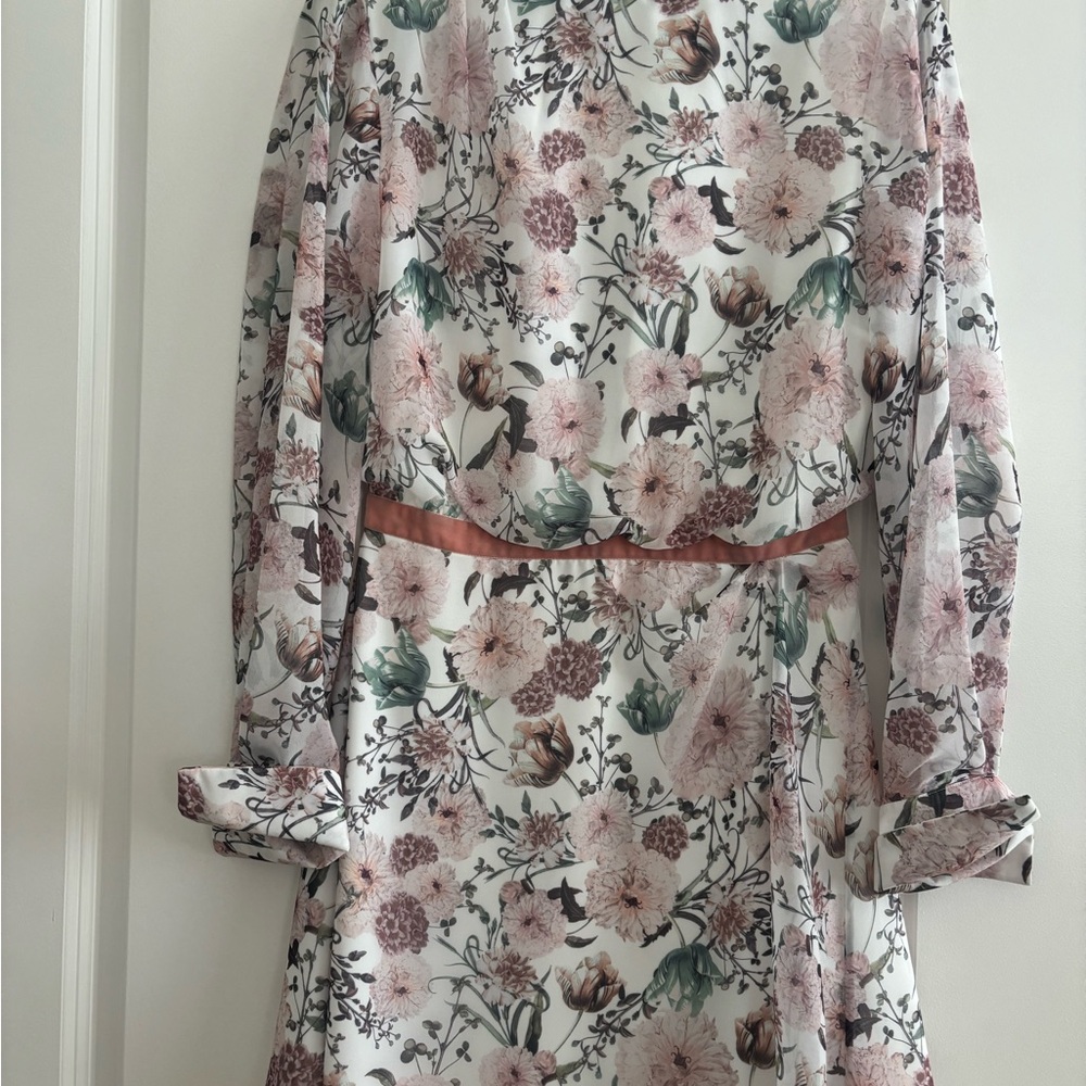 Camilla & Marc Pink Tiered Sundress with Bishop Sleeves